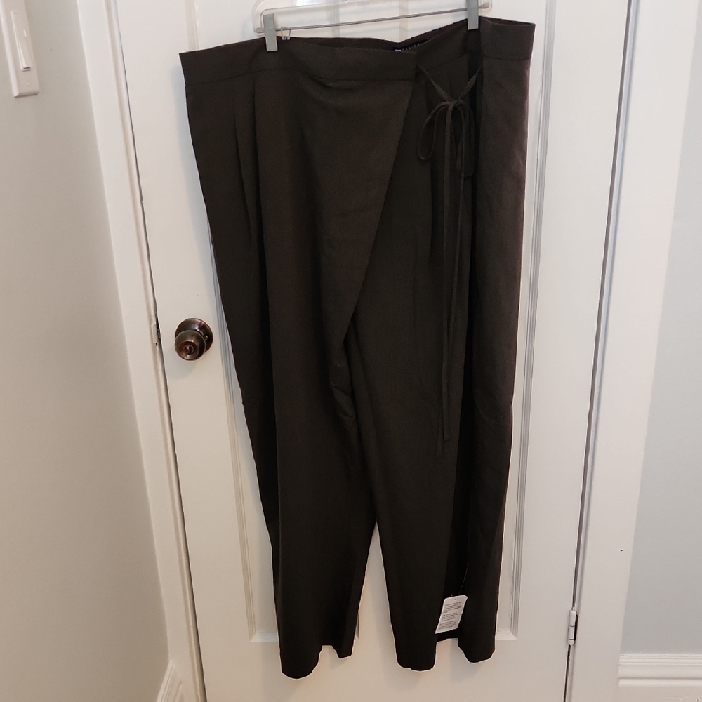 ASOS Olive Wrap Front Trousers plus size 20